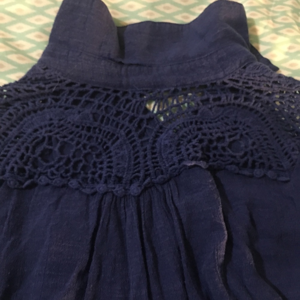 Blue 3/4 Sleeve Blouse